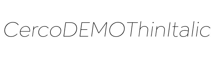 Cerco DEMO Thin Italic  Descarca Fonturi Gratis