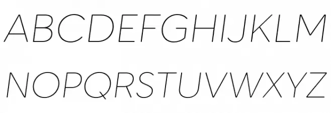 Cerco DEMO Thin Italic Fuentes MAYÚSCULAS