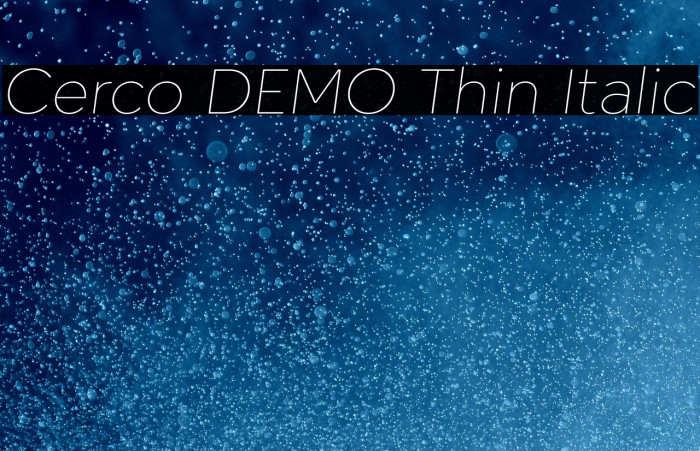 Cerco DEMO Thin Italic Example 1