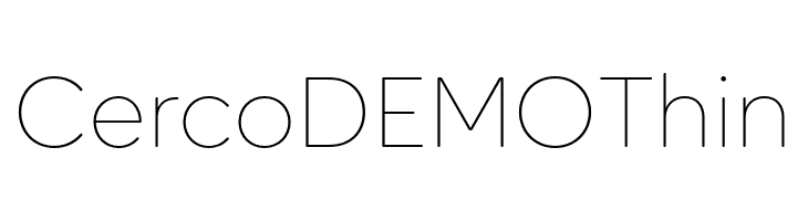 Cerco DEMO Thin  フリーフォントのダウンロード