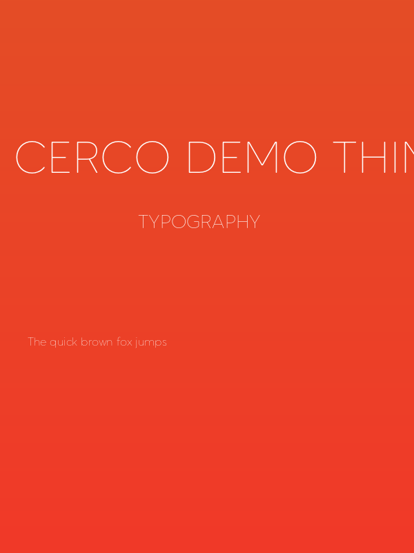 Cerco DEMO Thin Poster
