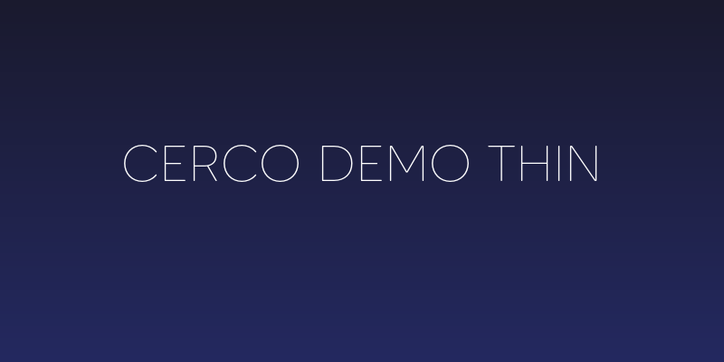 Cerco DEMO Thin Social Header
