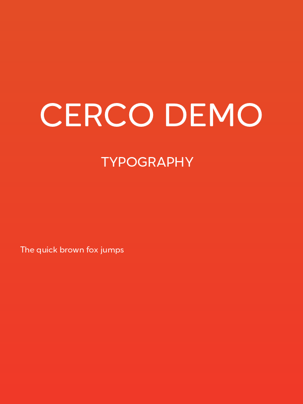 Cerco DEMO Poster
