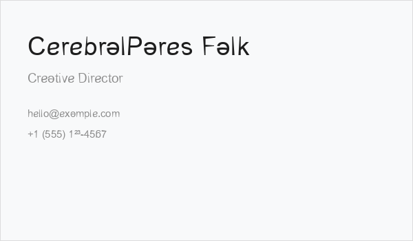 CerebralPares Falk Business Card