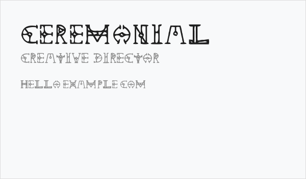 Ceremonial Business Card