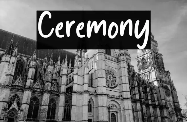 Ceremony Font examples