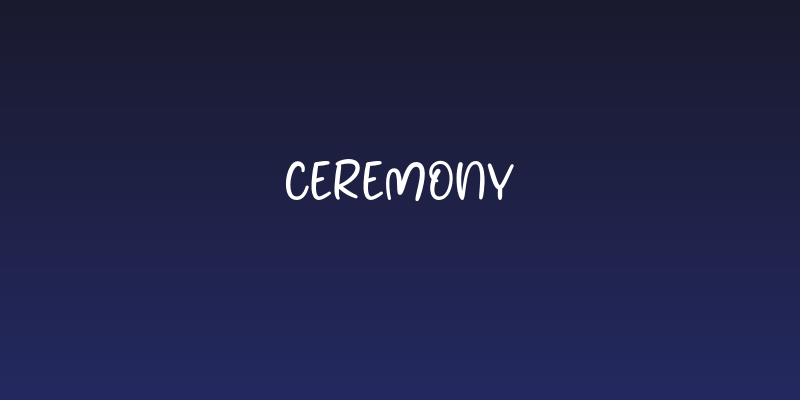 Ceremony Social Header