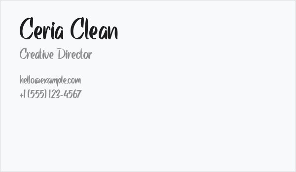 Ceria Clean Business Card