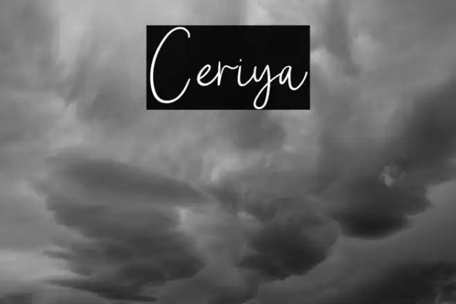 Ceriya Font examples