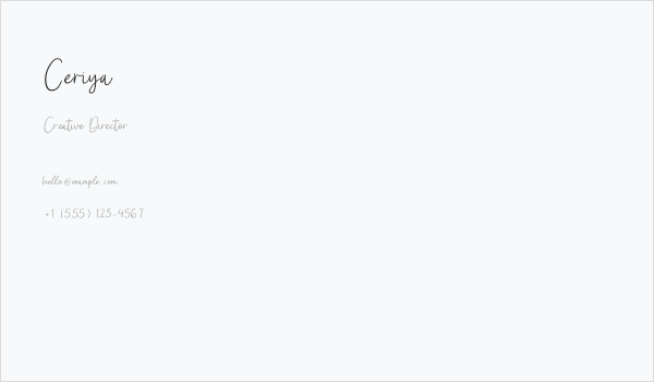 Ceriya Business Card