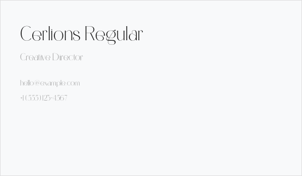 Cerlions Regular Business Card