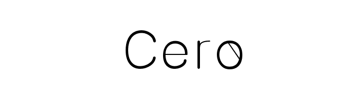 Cero  免费字体下载