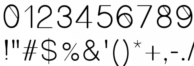 Cero Font OTHER CHARS