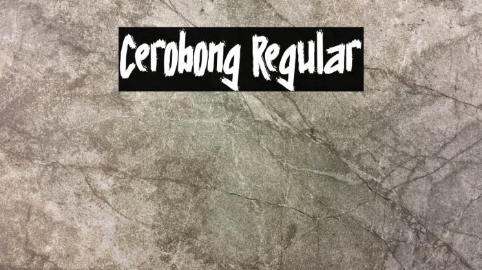 Cerobong Regular Font examples