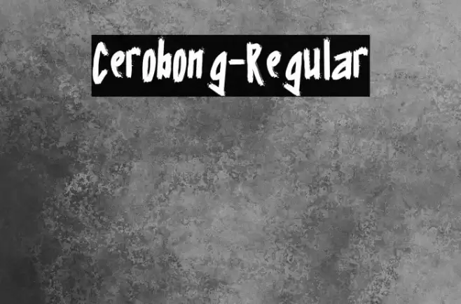 Cerobong-Regular Font examples