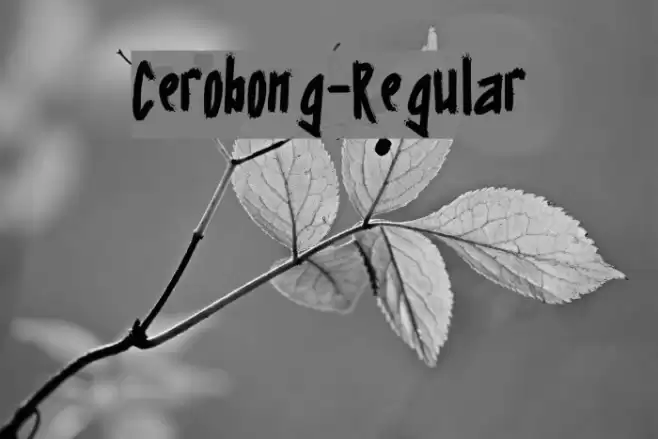 Cerobong-Regular Font examples