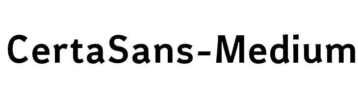CertaSans-Medium  font caratteri gratis