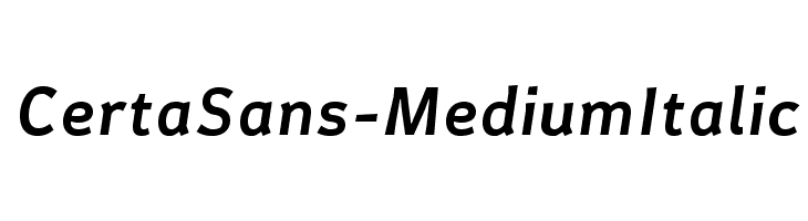CertaSans-MediumItalic  les polices de caractères gratuit tlcharger