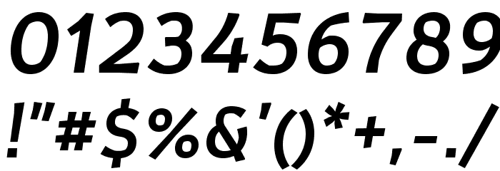 CertaSans-MediumItalic Font OTHER CHARS