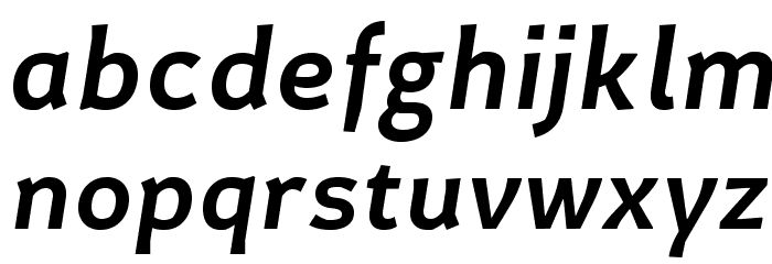 CertaSans-MediumItalic Font LOWERCASE