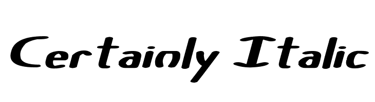 Certainly Italic  Descarca Fonturi Gratis