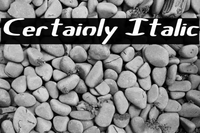 Certainly Italic Font examples
