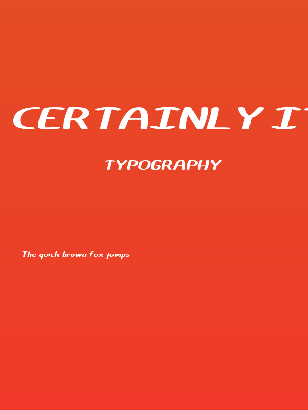 Certainly Italic Poster