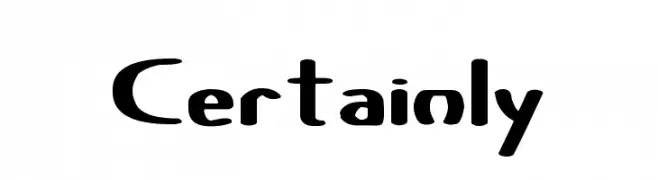 Certainly  Frei Schriftart Herunterladen