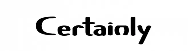 Certainly  Frei Schriftart Herunterladen