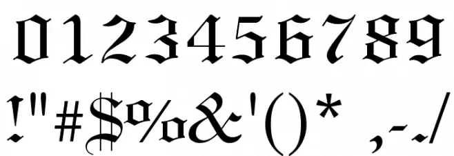 Certificate Font Alte caractere