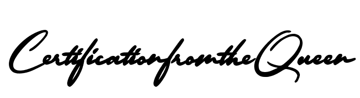 Certification from the Queen  font caratteri gratis