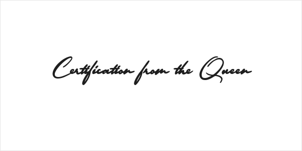Certification from the Queen Logo