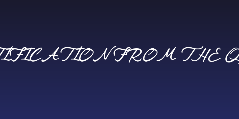 Certification from the Queen Social Header