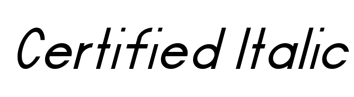 Certified Italic  baixar fontes gratis