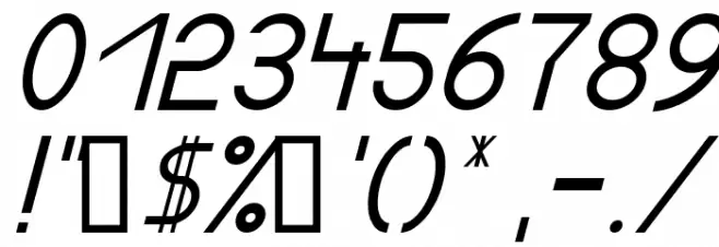 Certified Italic Font OTHER CHARS