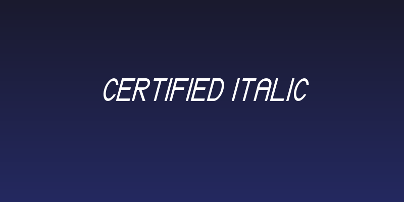 Certified Italic Social Header