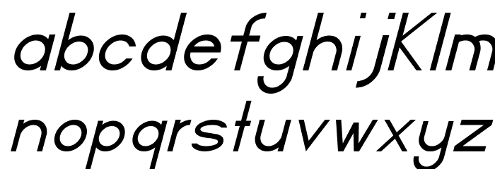 Certified Italic Font LOWERCASE