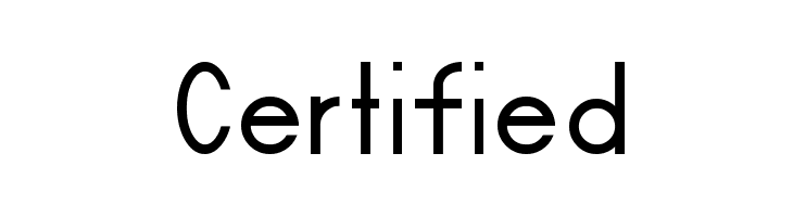 Certified Font