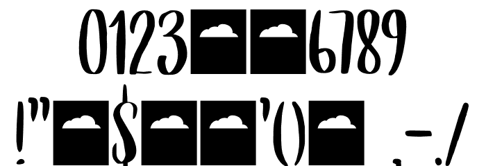Cerulean Blue Caps DEMO Regular Font OTHER CHARS