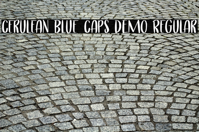 Cerulean Blue Caps DEMO Regular Font examples
