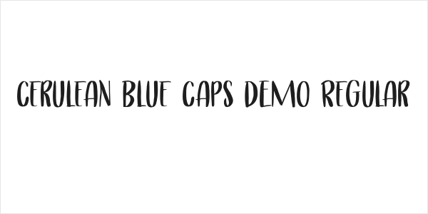 Cerulean Blue Caps DEMO Regular Logo