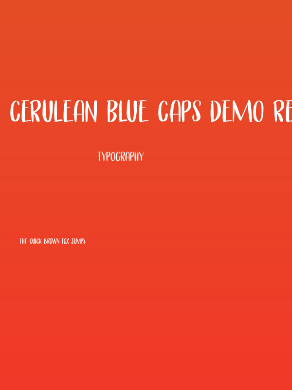 Cerulean Blue Caps DEMO Regular Poster