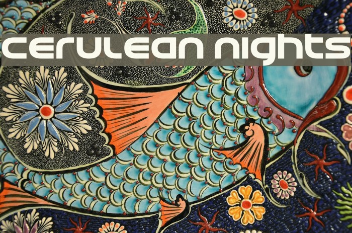 Cerulean Nights Font examples