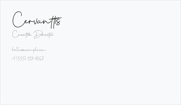 Cervanttis Business Card