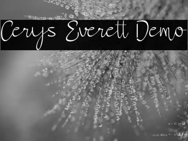 Cerys Everett Demo Font examples