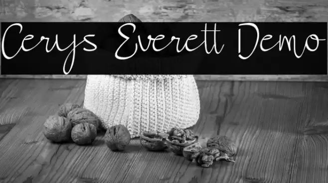 Cerys Everett Demo Font examples
