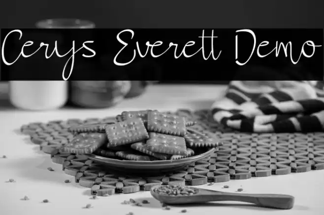 Cerys Everett Demo Font examples