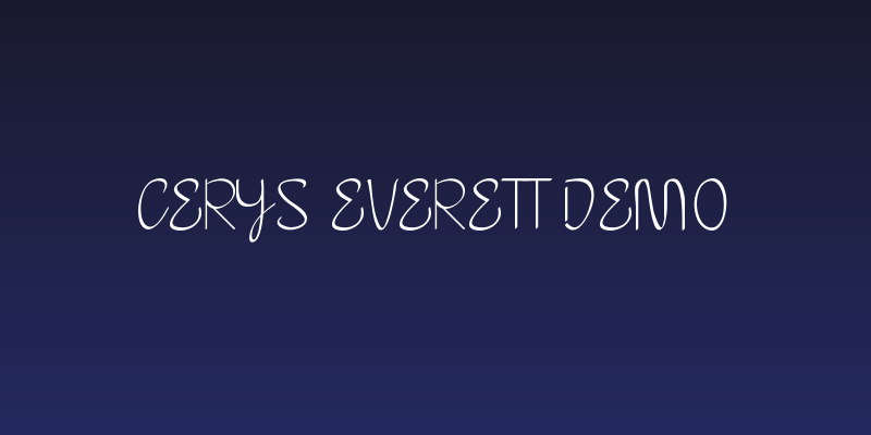 Cerys Everett Demo Social Header
