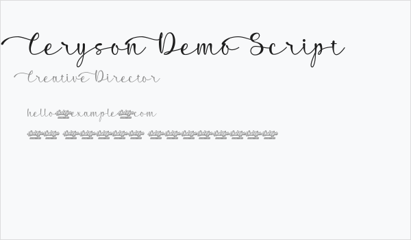 Ceryson Demo Script Business Card