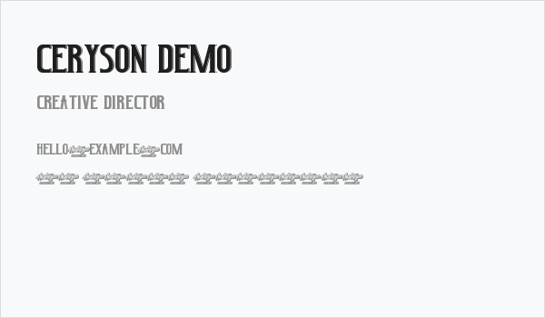 Ceryson Demo Business Card